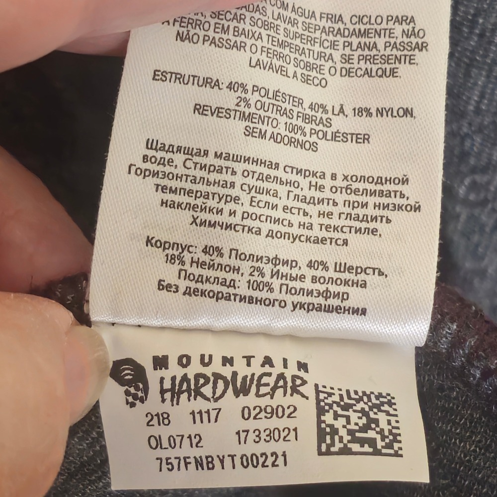 Mountain Hardware Sarafin Wrap Sweater Cardigan Brown/Gray Sz L Quilted Granola - Picture 14 of 14